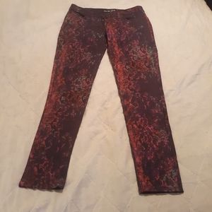 Celebrity Pink Printed Purple Skinny Jeans Size 9